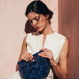 Cult Gaia Lapis Lazuli Mini Acrylic Ark Bag New In Box